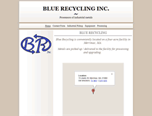 Tablet Screenshot of bluerecyclinginc.com